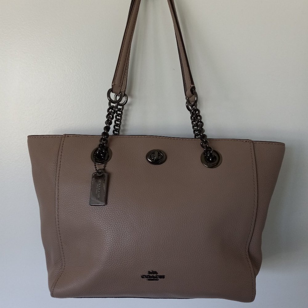 Coach Turnlock Chain Tote